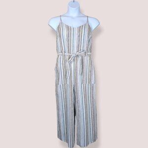 Universal Thread Linen Blend Striped Jumpsuit